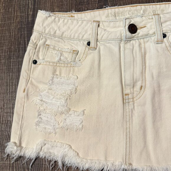American Eagle Distressed Jean Skirt – Size 4 - Picture 9 of 11